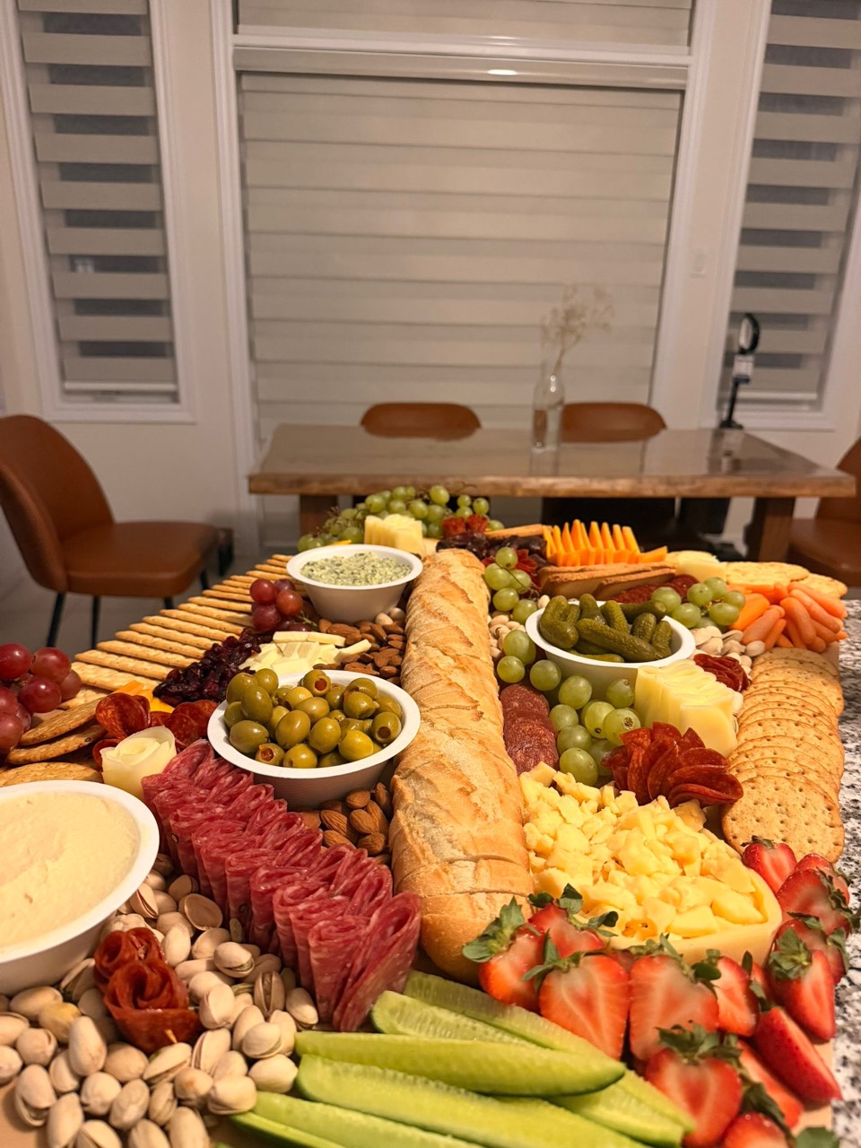 Indoor grazing table